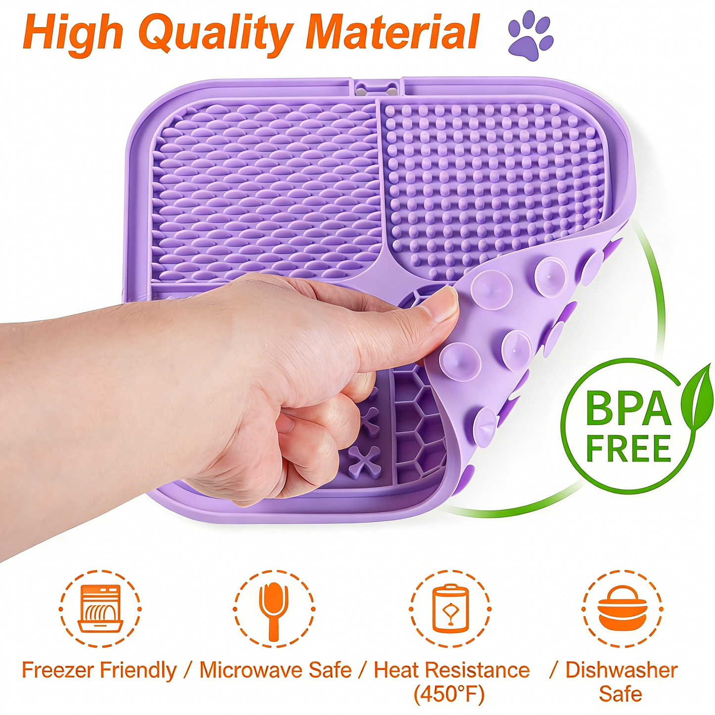 2-Pack Pet Lick Mats with Suction Cups, Calming & Engaging