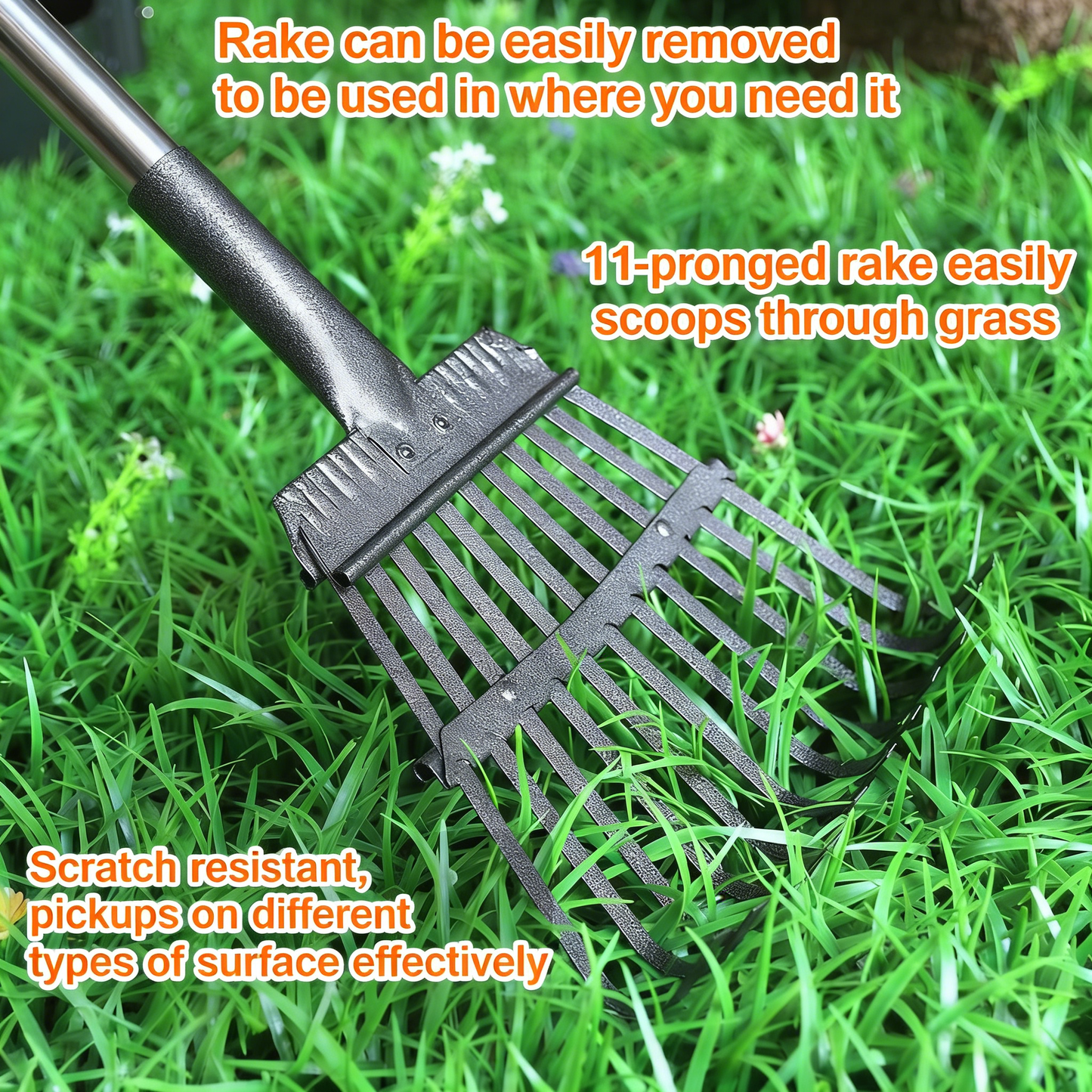 Extra Large Metal Dog Poop Scooper, Adjustable Long Handle Set