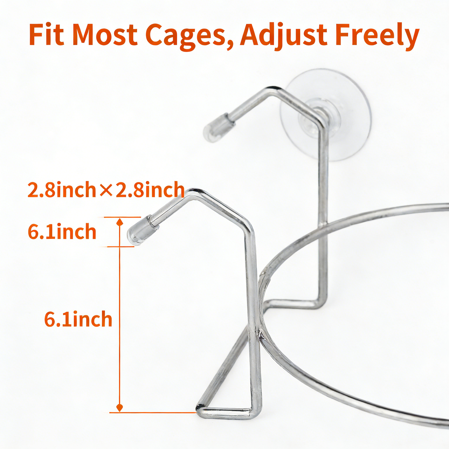 2-Pack Stainless Steel Hanging Bowls, No-Spill for Crate Use