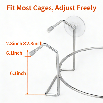 2-Pack Stainless Steel Hanging Bowls, No-Spill for Crate Use