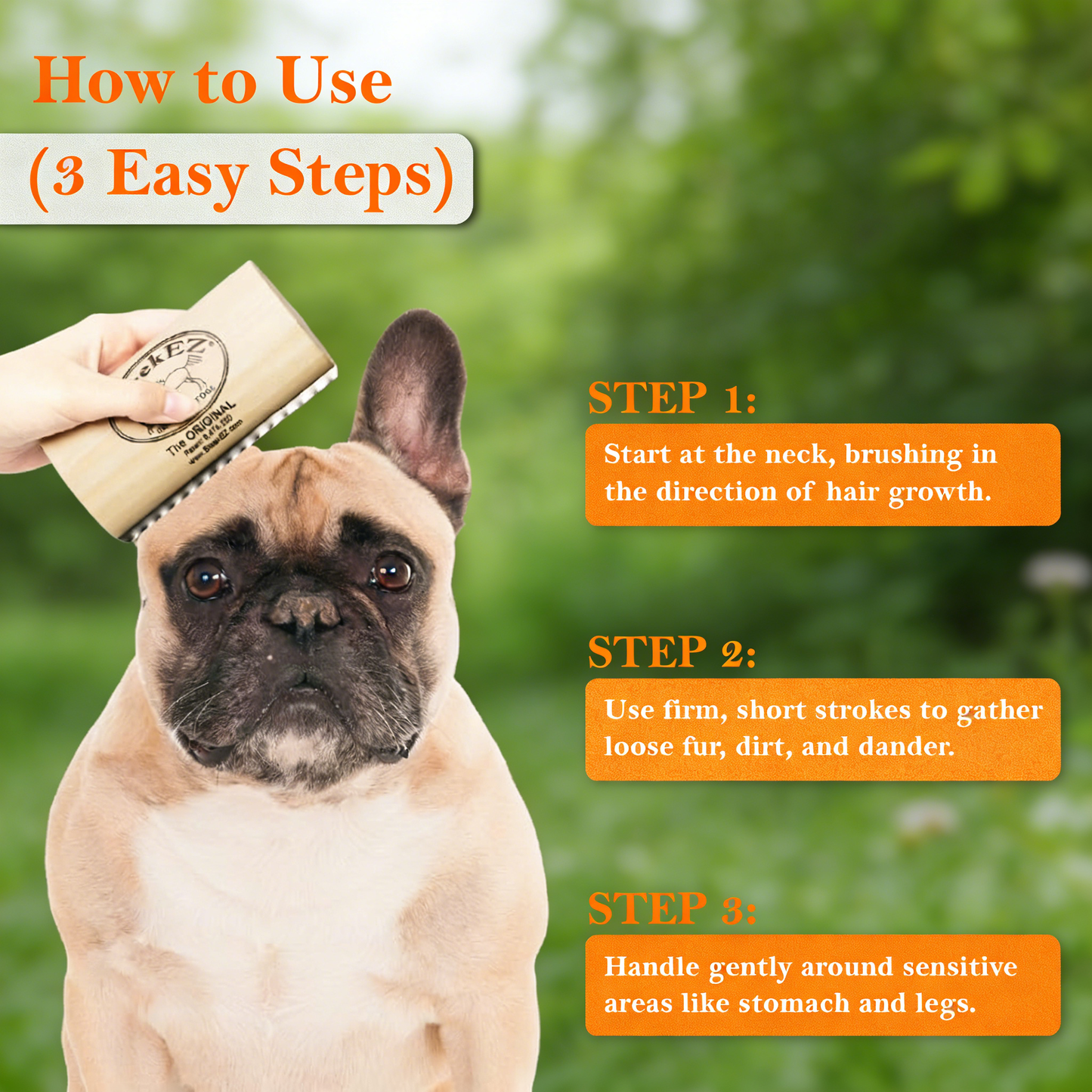 Pet Deshedding Brush, Reduces 95% Shedding, For All Fur Types