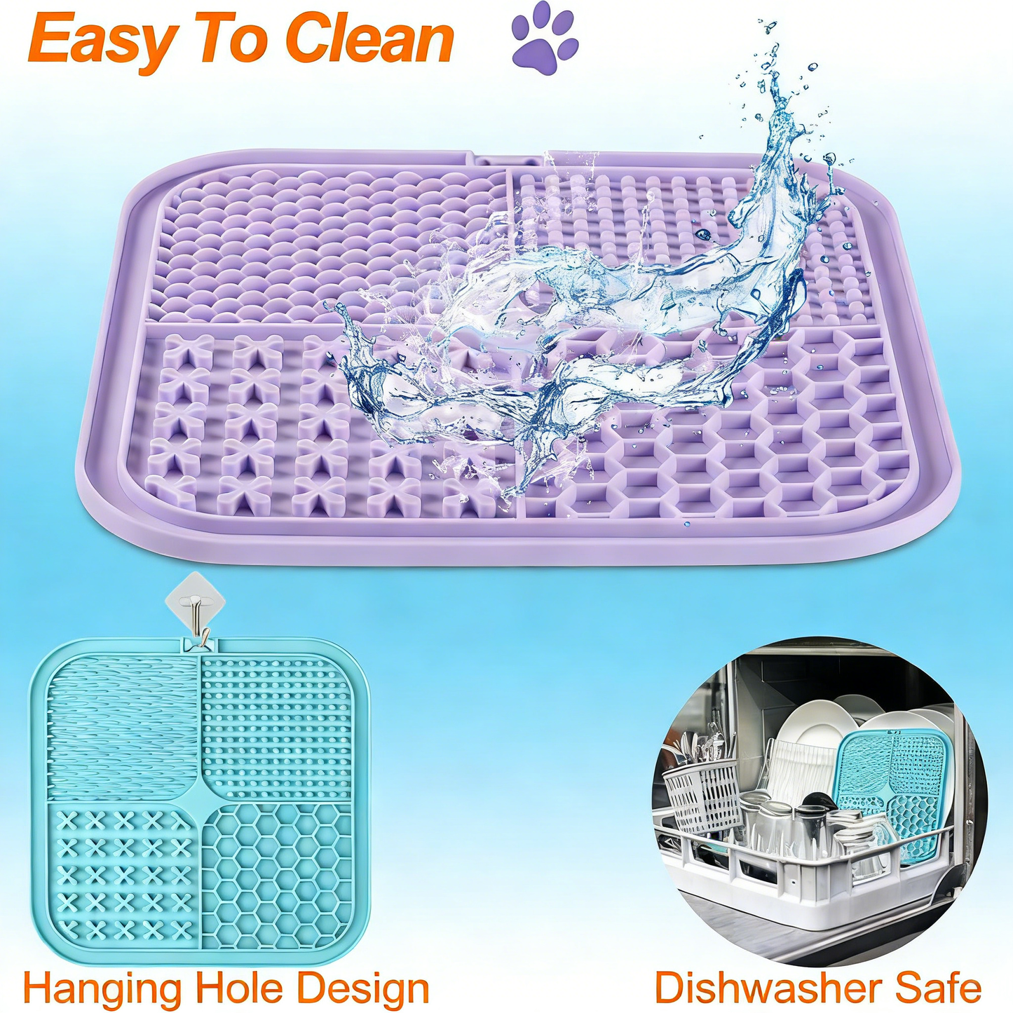 2-Pack Pet Lick Mats with Suction Cups, Calming & Engaging