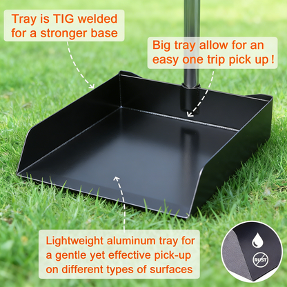 Extra Large Metal Dog Poop Scooper, Adjustable Long Handle Set