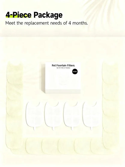 8-Pack Fountain Filters, 6-Layer with Pre-Filter Sponges