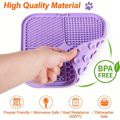 2-Pack Pet Lick Mats with Suction Cups, Calming & Engaging